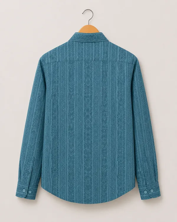 VRUGO_Men's_Teal_Blue_Geometric_Printed_Full_Sleeve_Casual_Shirt