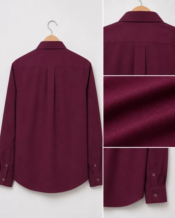 VRUGO_Men's_Premium_Maroon_Full_Sleeve_Casual_Shirt
