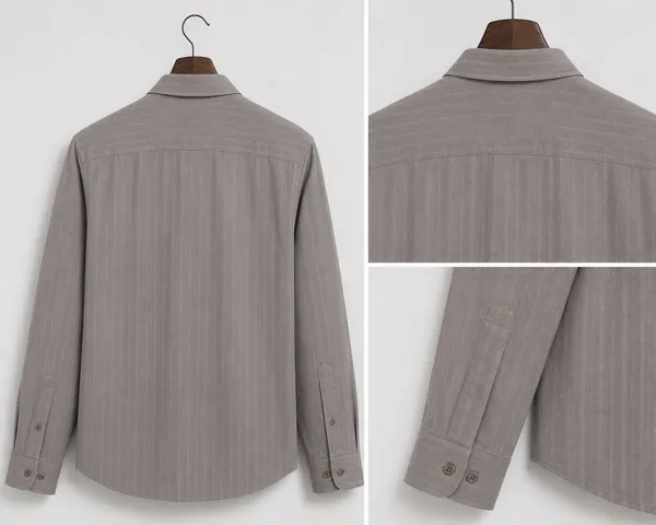 VRUGO_Men's_Stone_Grey_Textured_Full_Sleeve_Shirt_|_Premium_Regular_Fit_Casual_&_Formal_Wear
