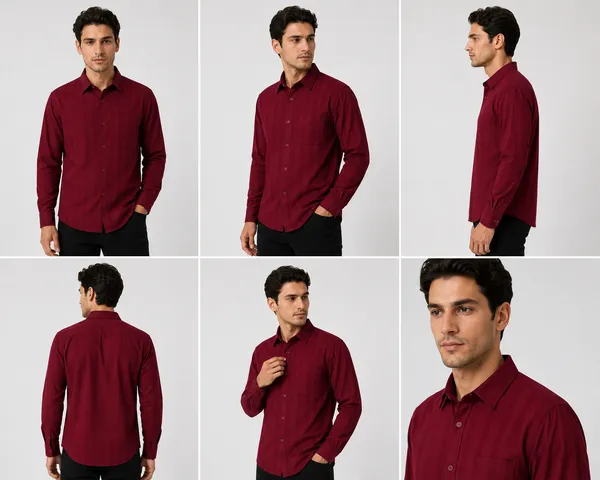 VRUGO_Men's_Maroon_Textured_Full_Sleeve_Shirt_|_Premium_Regular_Fit_Formal_&_Casual_Wear