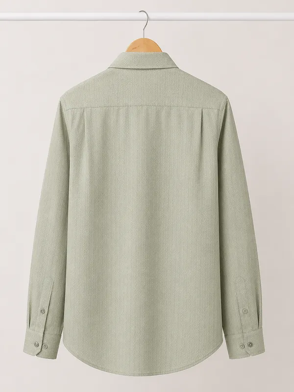 VRUGO_Men's_Sage_Green_Textured_Full_Sleeve_Shirt_|_Premium_Self-Design_Casual_&_Formal_Shirt