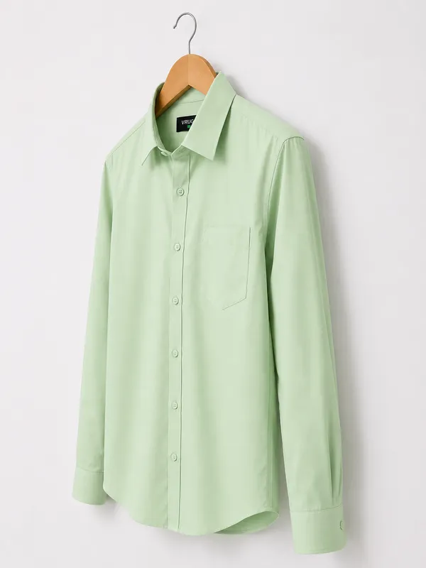VRUGO_Men's_Mint_Green_Full_Sleeve_Formal_Shirt