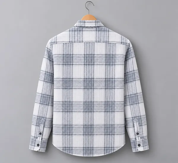 VRUGO_Men's_White_&_Grey_Checked_Full_Sleeve_Casual_Shirt
