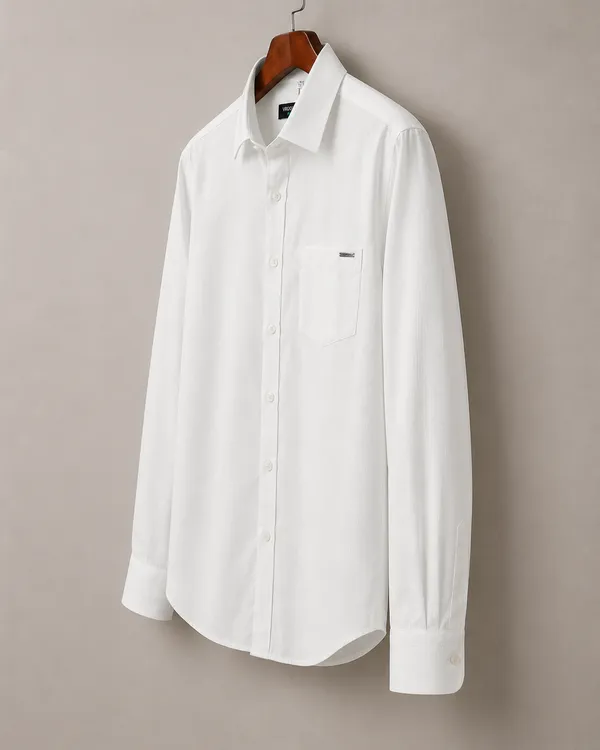 VRUGO_Men's_Classic_White_Textured_Full_Sleeve_Shirt_|_Premium_Regular_Fit_Formal_&_Casual_Wear