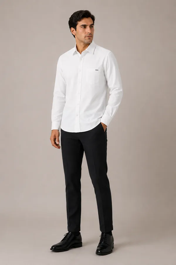 VRUGO_Men's_Classic_White_Textured_Full_Sleeve_Shirt_|_Premium_Regular_Fit_Formal_&_Casual_Wear
