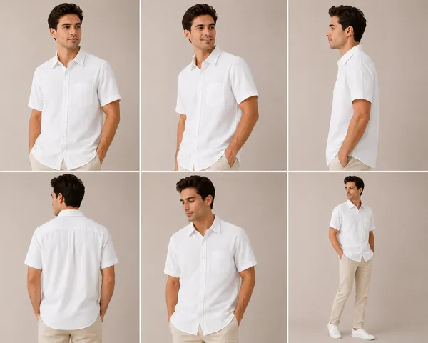 VRUGO_Men's_Classic_White_Textured_Half_Sleeve_Casual_Shirt
