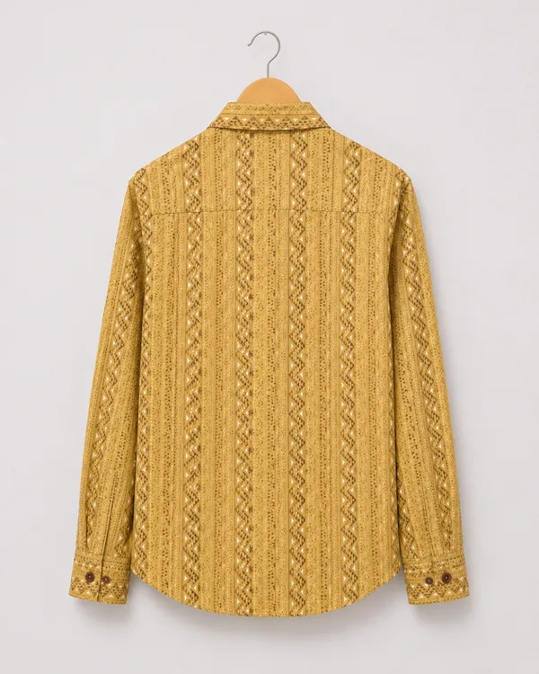VRUGO_Men's_Mustard_Yellow_Geometric_Printed_Full_Sleeve_Casual_Shirt