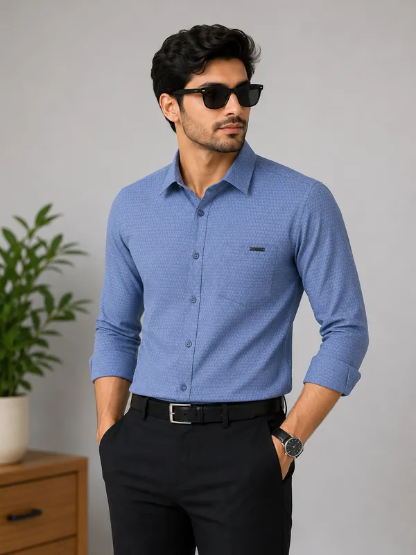 VRUGO_Men's_Sky_Blue_Geometric_Textured_Full_Sleeve_Shirt_|_Premium_Regular_Fit_Casual_&_Formal_Wear