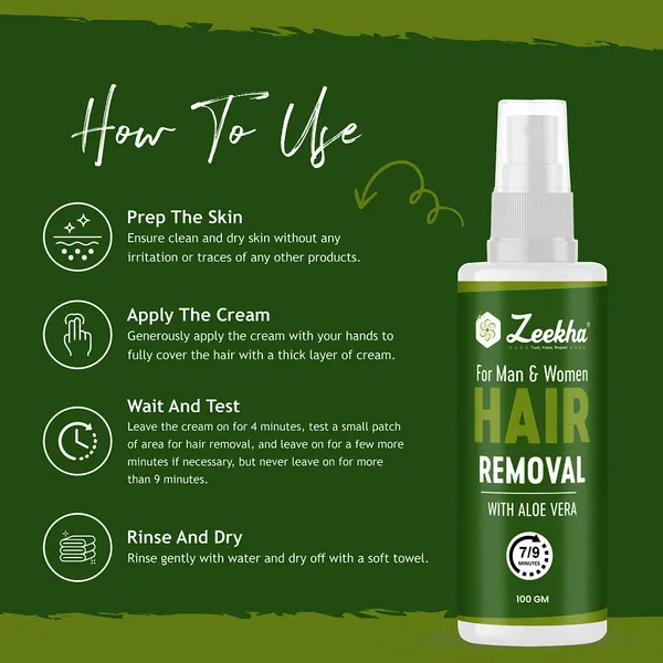 ZEEKHA_100%_Original_Hair_Removal_Cream_for_Men_&_Women,_Painless__Hair_Removal_Cream_for_Chest,_Back,_Under_Arms_&_Intimate_Area_Easy_To_Use_Quick_Result_7-9_Minit’s_Hair_Remover__(100ml)
