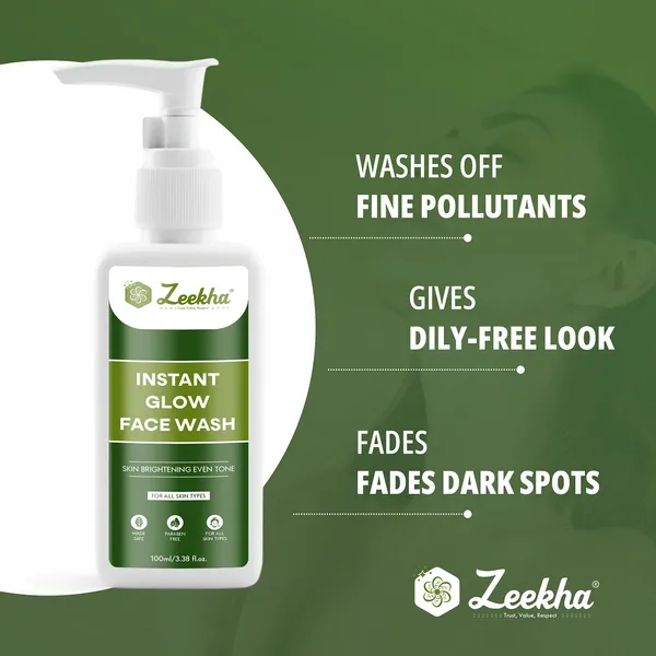 ZEEKHA_Instant_Glow_Face_Wash,_Skin_Lightening_&_Tan_Removal_Face_wash,Oil_Controal_&_Remove_Pigmentation_,_Tan_Removal_Face_Wash,_All_Skin_Types_Face_Wash_100ml_(Pack_of_2)