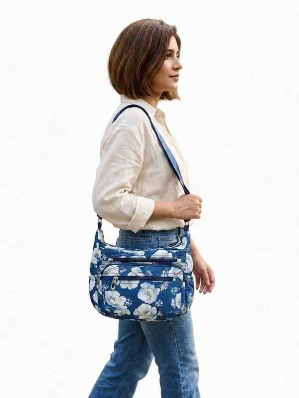 Blue_Parachute_Nylon_Tote_Bag_For_Women