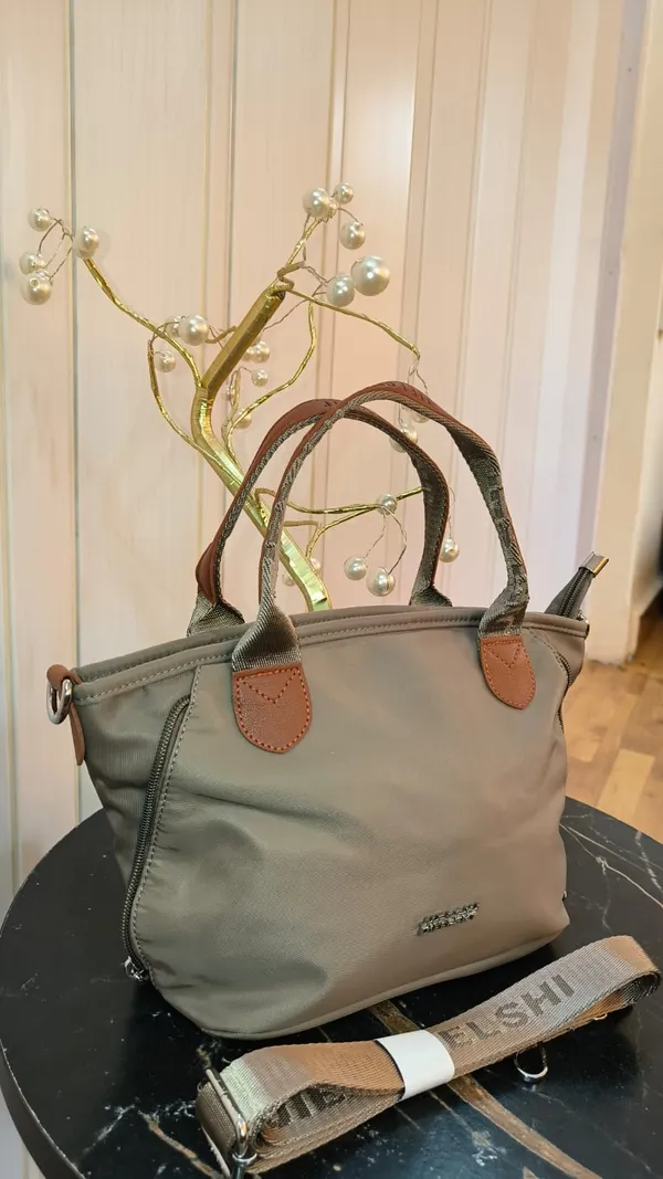 Light_Brown_Nylon_Lycra_Hobo_Bag_For_Women