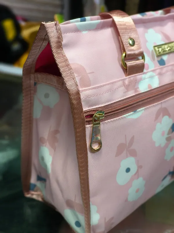 Pink_Lycra_Nylon_Tote_Bag_For_Women