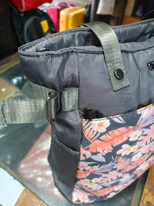 Exclusive_Grey_Tote_Bag_with_elegant_print_and_colour_just_the_right_pick_for_daily_essentials_office_shopping_college_tuition_waterproof_imported_nylon-lycra_material