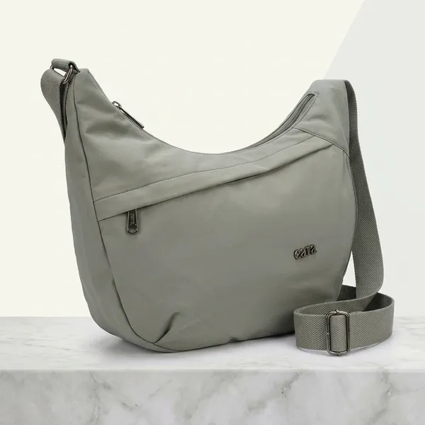 Stylish_Moon_Sling_Bags_Premium_Nylon_Lycra_Imported_Material_super_light_weight_apt_for_college,_office,_travel_or_outings_with_multiple_sturdy_zip_compartments_Cool_Grey
