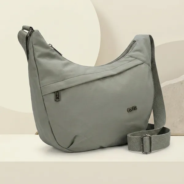 Stylish_Moon_Sling_Bags_Premium_Nylon_Lycra_Imported_Material_super_light_weight_apt_for_college,_office,_travel_or_outings_with_multiple_sturdy_zip_compartments_Cool_Grey