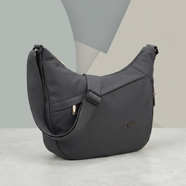 Stylish_Moon_Sling_Bags_Premium_Nylon_Lycra_Imported_Material_super_light_weight_apt_for_college,_office,_travel_or_outings_with_multiple_sturdy_zip_compartments_Ash_Grey
