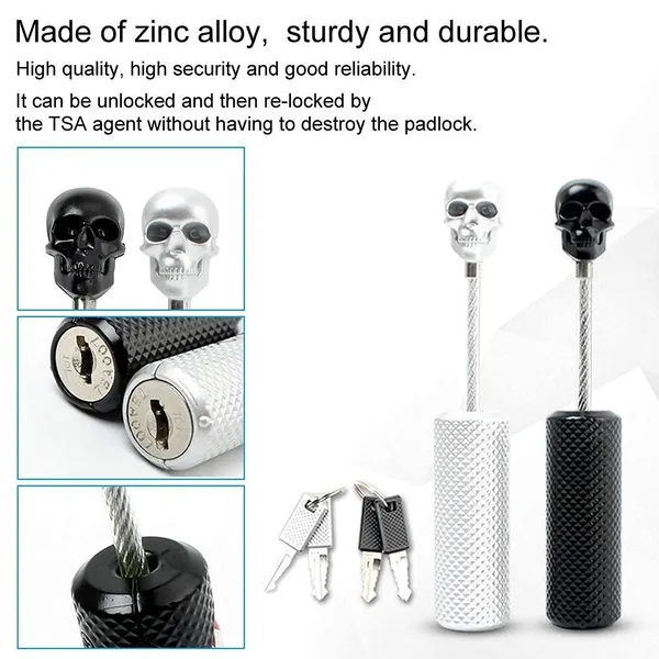 TSA_Approved_Travel_Luggage_Locks_with_Skull_Style_-Steel_Padlocks_with_2_Keys_for_Baggage,_Suitcases_&_Backpacks_(Assorted_Color)_(Pack_of_1),_Metal