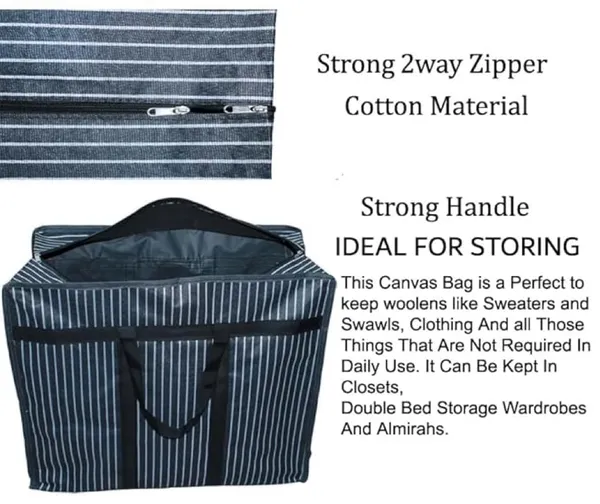 Unisex-Adult_Extra_Large_Big_Heavy_Duty_Storage_Organizer_Reusable_Canvas_Shopper_Bag_With_Handles_With_Covers_Zip_Jumbo_Bag_(Pack_Of_1),_Shopper_Tote,_Blue_and_White_Striped