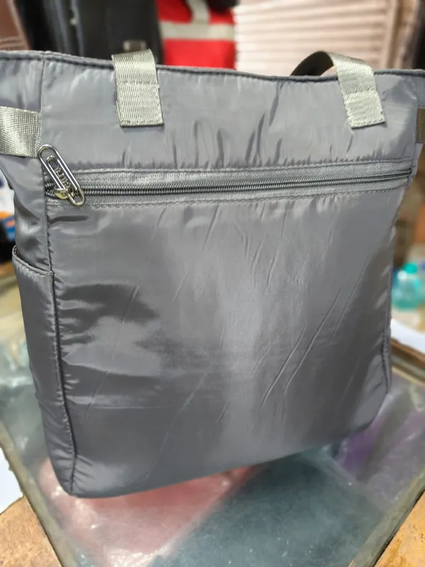 Exclusive_Grey_Tote_Bag_with_elegant_print_and_colour_just_the_right_pick_for_daily_essentials_office_shopping_college_tuition_waterproof_imported_nylon-lycra_material