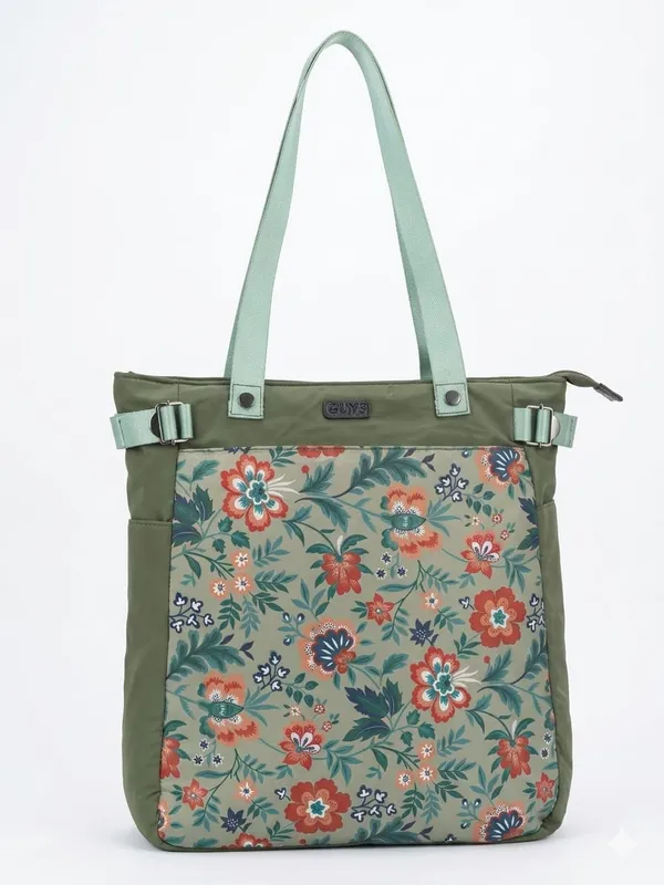 Exclusive_Light_Green_Tote_Bag_with_elegant_print_and_colour_just_the_right_pick_for_daily_essentials_office_shopping_college_tuition_waterproof_imported_nylon-lycra_material