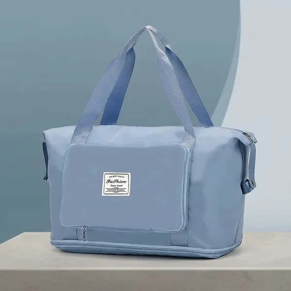 Sky_Blue_Nylon_Travel_Duffel_Bag_For_Men_And_Women