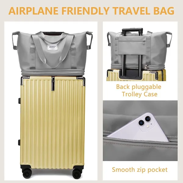 Grey_Nylon_Travel_Tote_Bag_For_Men_And_Women