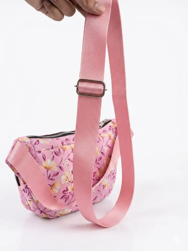 Pink_Parachute_Nylon_Crossbody_Bag_For_Women