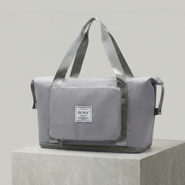 Grey_Nylon_Travel_Tote_Bag_For_Men_And_Women