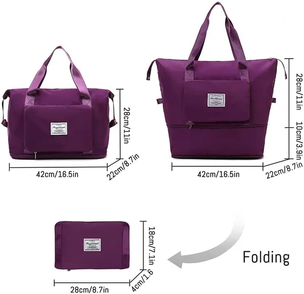 Wine_Nylon_Travel_Duffel_Bag_For_Men_And_Women