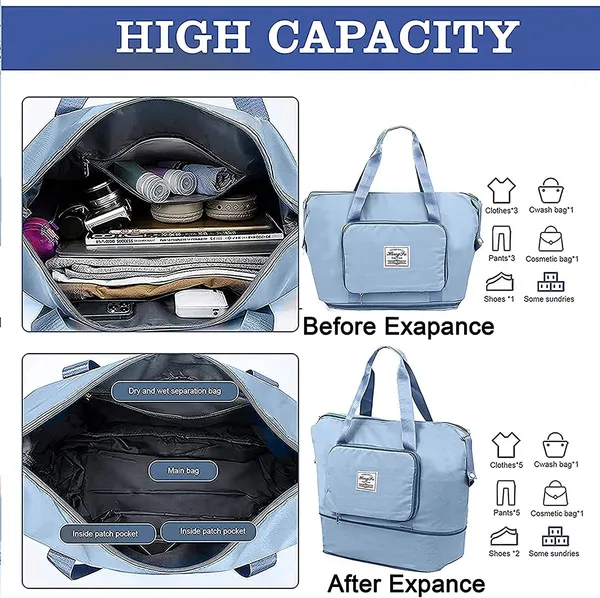 Sky_Blue_Nylon_Travel_Duffel_Bag_For_Men_And_Women