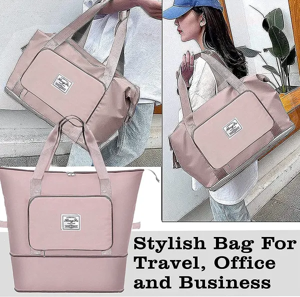 Pink_Nylon_Travel_Duffel_Bag_For_Women