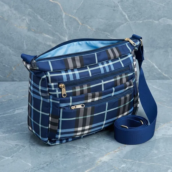 Blue_Nylon_Lycra_Crossbody_Bag_For_Women