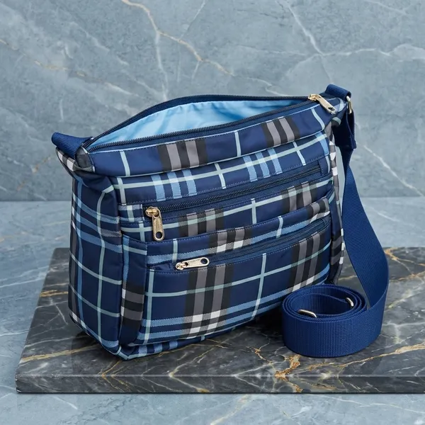 Blue_Nylon_Lycra_Crossbody_Bag_For_Women
