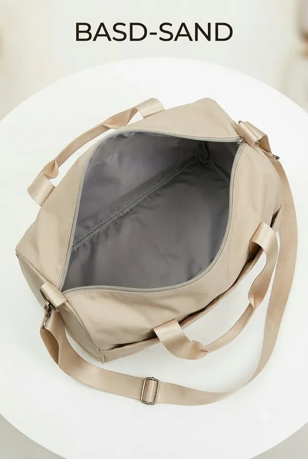 ULTRA_LIGHT_TRAVEL_DUFFLE_BAG_WATER-RESISTANT_NYLON_WEEKENDER_&_GYM_BAG_(SAND/BEIGE)