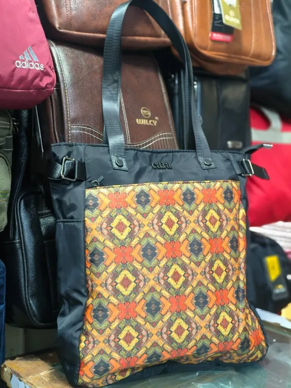 Exclusive_Black_Tote_Bag_with_elegant_print_and_colour_just_the_right_pick_for_daily_essentials_office_shopping_college_tuition_waterproof_imported_nylon-lycra_material
