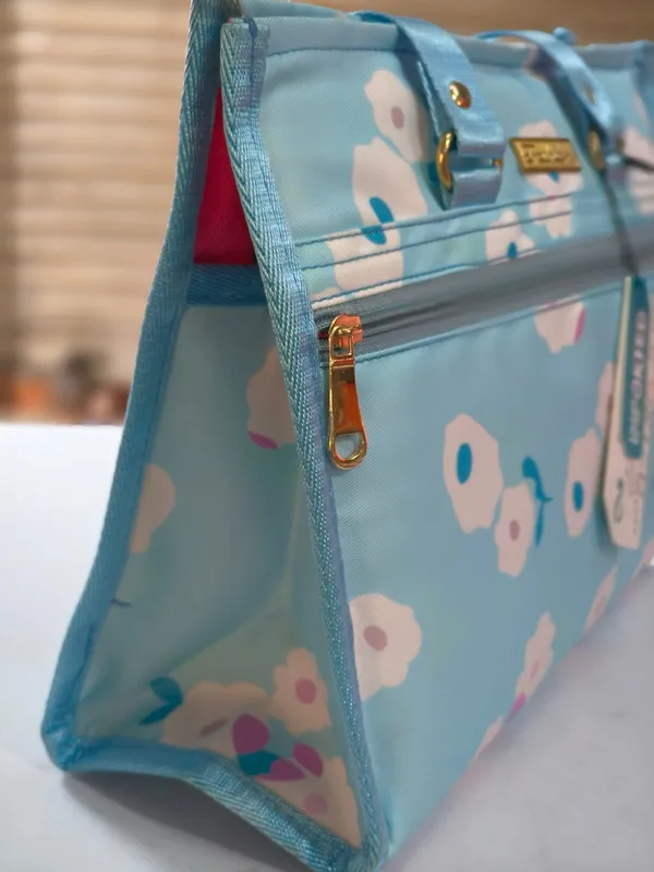 Sky_Blue_Nylon_Lycra_Tote_Bag_For_Women