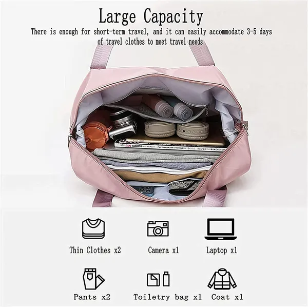 Pink_Nylon_Travel_Duffel_Bag_For_Women