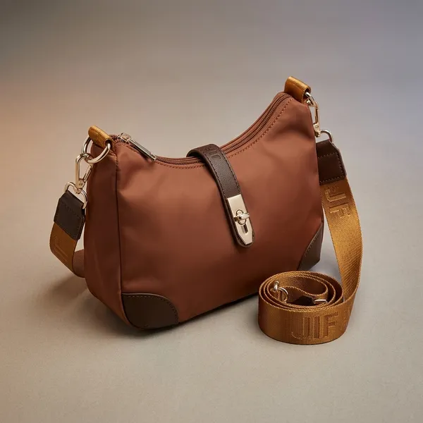 Brown_Nylon_Lycra_Crossbody_Bag_For_Women