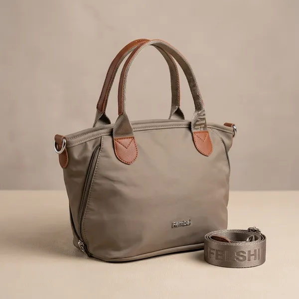 Light_Brown_Nylon_Lycra_Hobo_Bag_For_Women