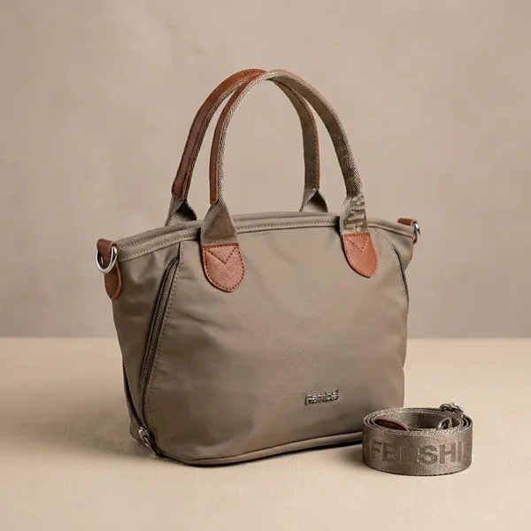 Light_Brown_Nylon_Lycra_Hobo_Bag_For_Women