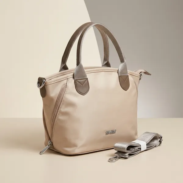 Premium_2_in_1_Tote_cum_Sling_Bag_Imported_Nylon_Lycra_one_main_compartment_with_zip_pockets_inside_and_expandable