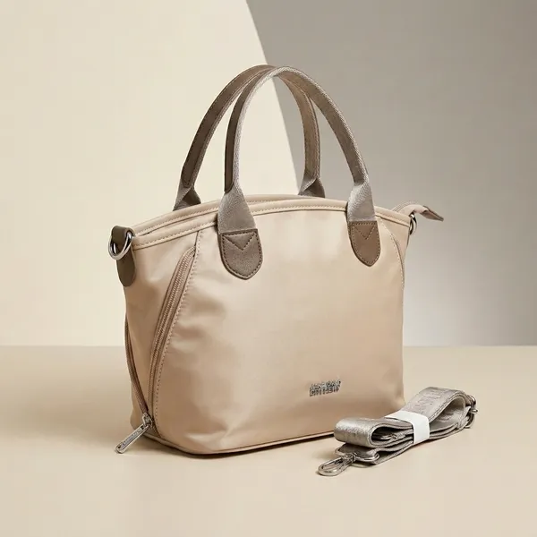 Premium_2_in_1_Tote_cum_Sling_Bag_Imported_Nylon_Lycra_one_main_compartment_with_zip_pockets_inside_and_expandable