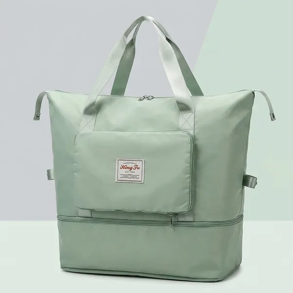 Foldable_Travel_Pista_Duffle_large_Tote__bag_expandable_with_Zipper-_waterproof_imported_nylon-lycra_super_light_weight_cabin_luggage