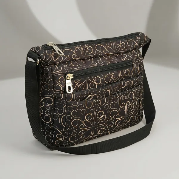 Black_Nylon_Lycra_Sling_Bag_For_Women