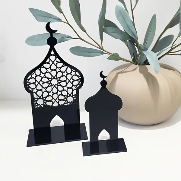 Black_Ramadan_Minaret_Black_Geometric_Table_Decor_Home_Decor