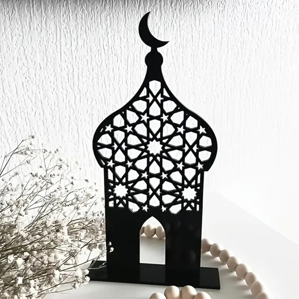 Black_Ramadan_Minaret_Black_Geometric_Table_Decor_Home_Decor