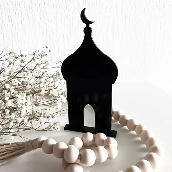 Black_Ramadan_Minaret_Black_Geometric_Table_Decor_Home_Decor