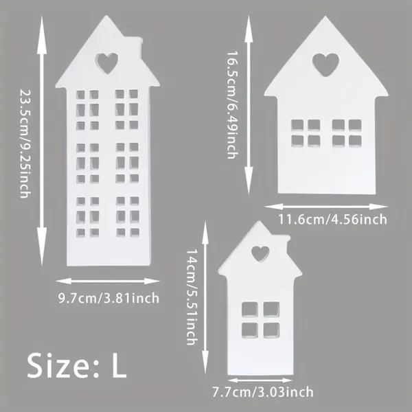 White_House_Cutouts_Tabletop_Decor_Set_Country_Style_House_Cutout_Decor_General