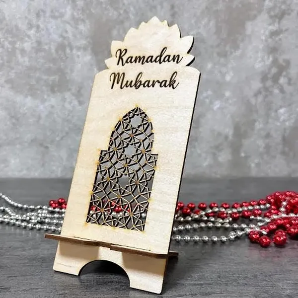Beige_Wooden_Ramadan_Mubarak_Phone_Stand_Islamic_Gift_Festival